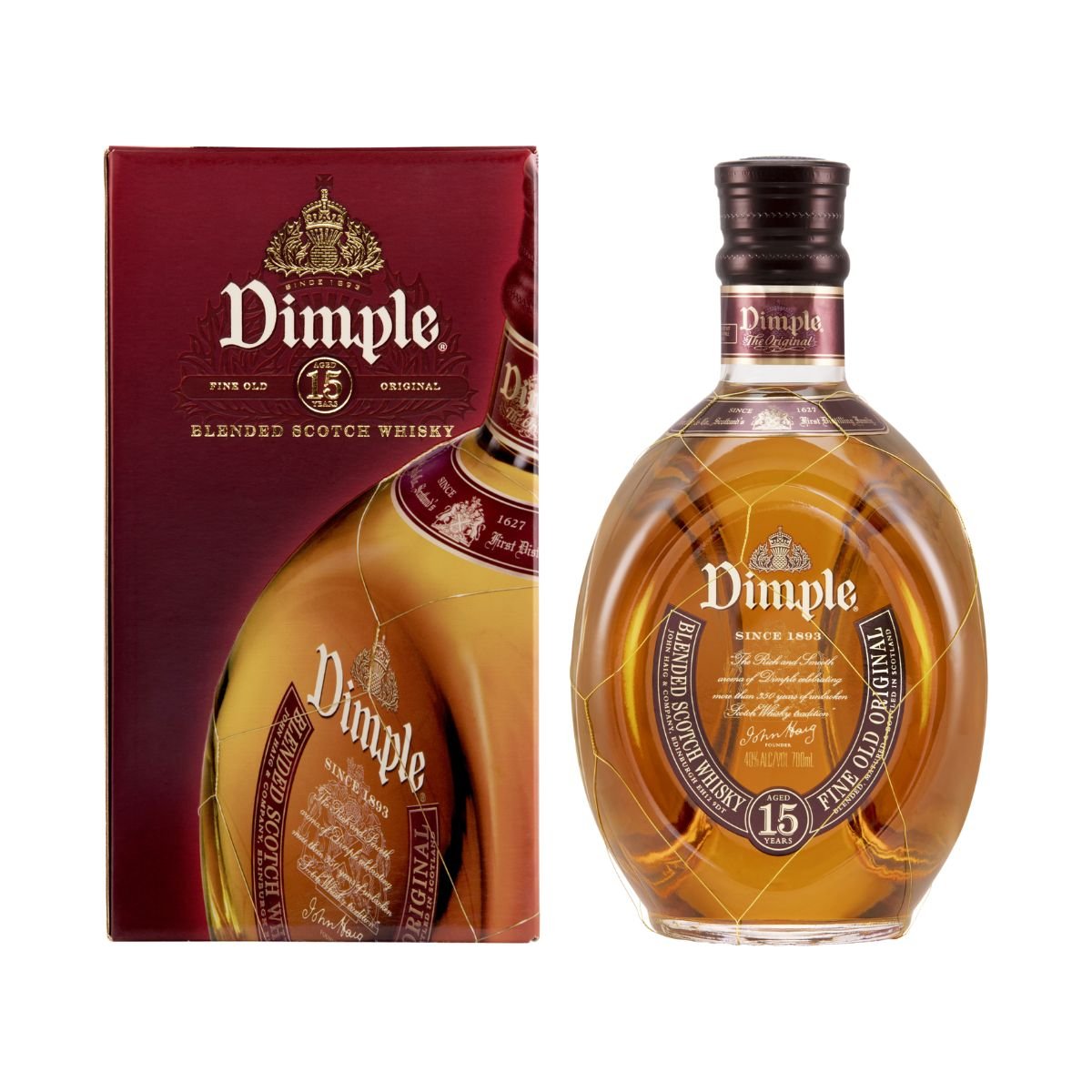 Dimple 15 Year Old Blended Scotch Whisky (700ml) - Secret Bottle