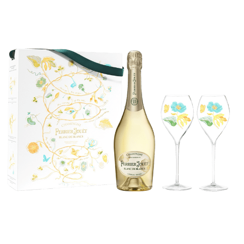 Buy Perrier - Jouët Perrier - Jouët Blanc de Blanc NV Champagne Gift Pack with 2 Glasses (750mL) at Secret Bottle