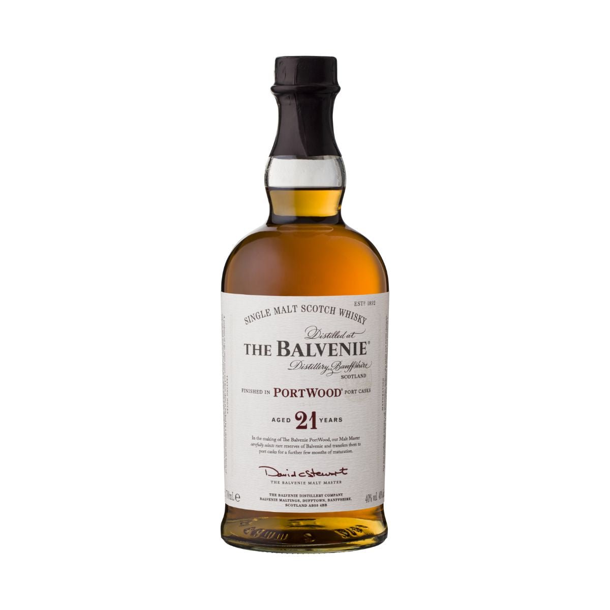希少THE BALVENIE 21年 PORTWOOD 700ml旧型47.6度 The Balvenie 21 Year Old Portwood Single Malt Scotch Whisky (700mL
