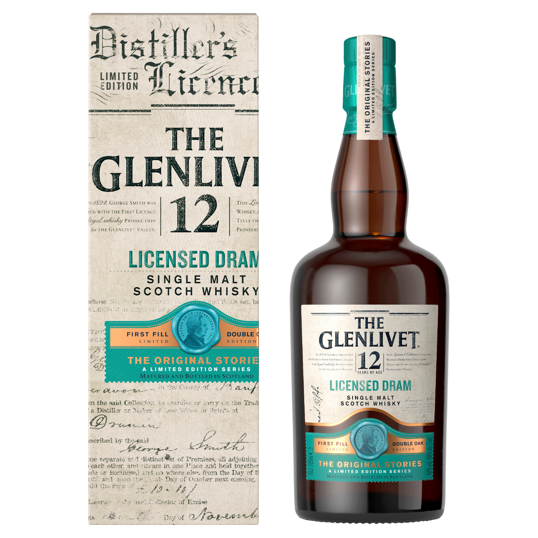 Buy The Glenlivet The Glenlivet 12 Year Old Licensed Dram Limited Edition Single Malt Whisky (700mL) at Secret Bottle