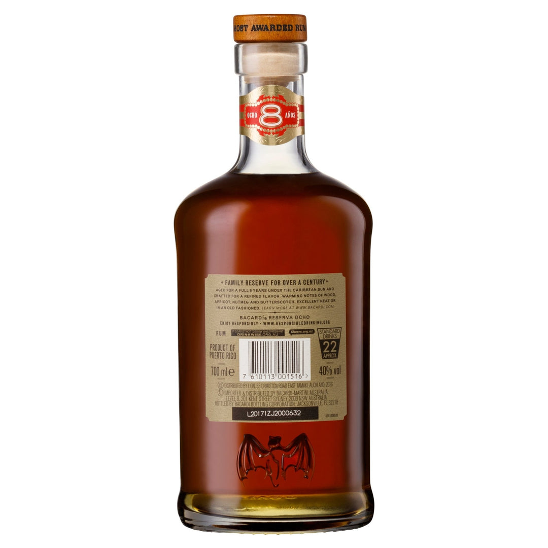 Buy BACARDI Bacardi Reserva Ocho 8 Year Old Golden Rum (700mL) at Secret Bottle