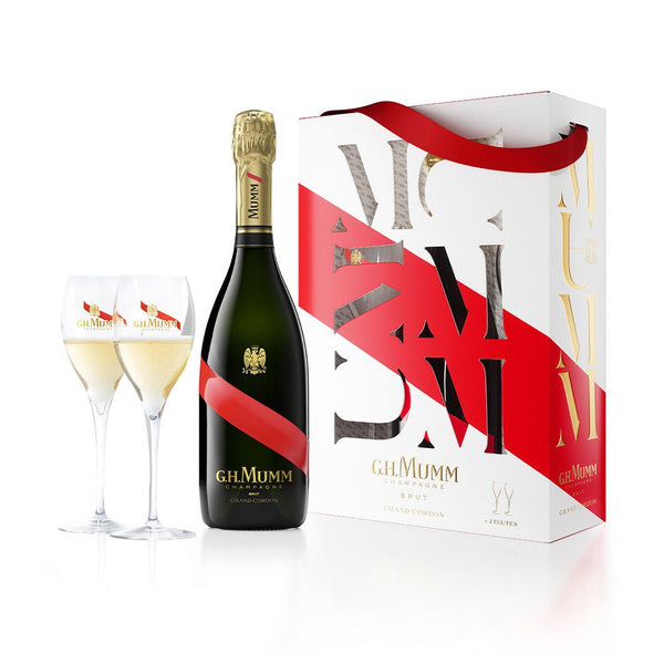 G.H. Mumm Grand Cordon (750mL) Champagne Gift Pack + Two Champagne