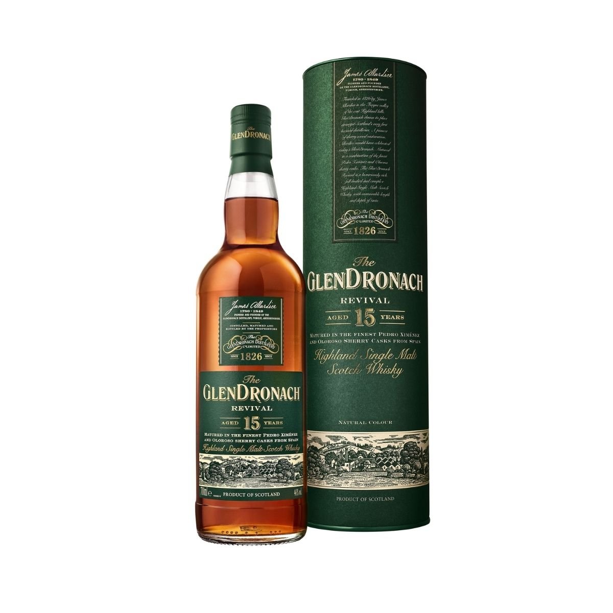 GLENDRONACH Revival 15年 & Original 12年 Whisky Glendronach 15 Anos 700ml