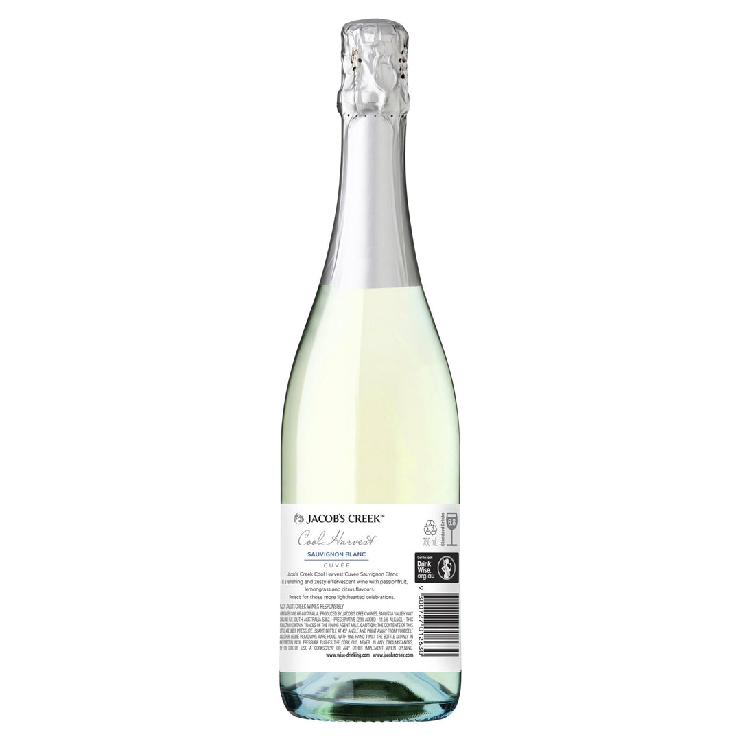Buy Jacob's Creek Jacob's Creek Cool Harvest Sparkling Sauvignon Blanc (750mL) at Secret Bottle