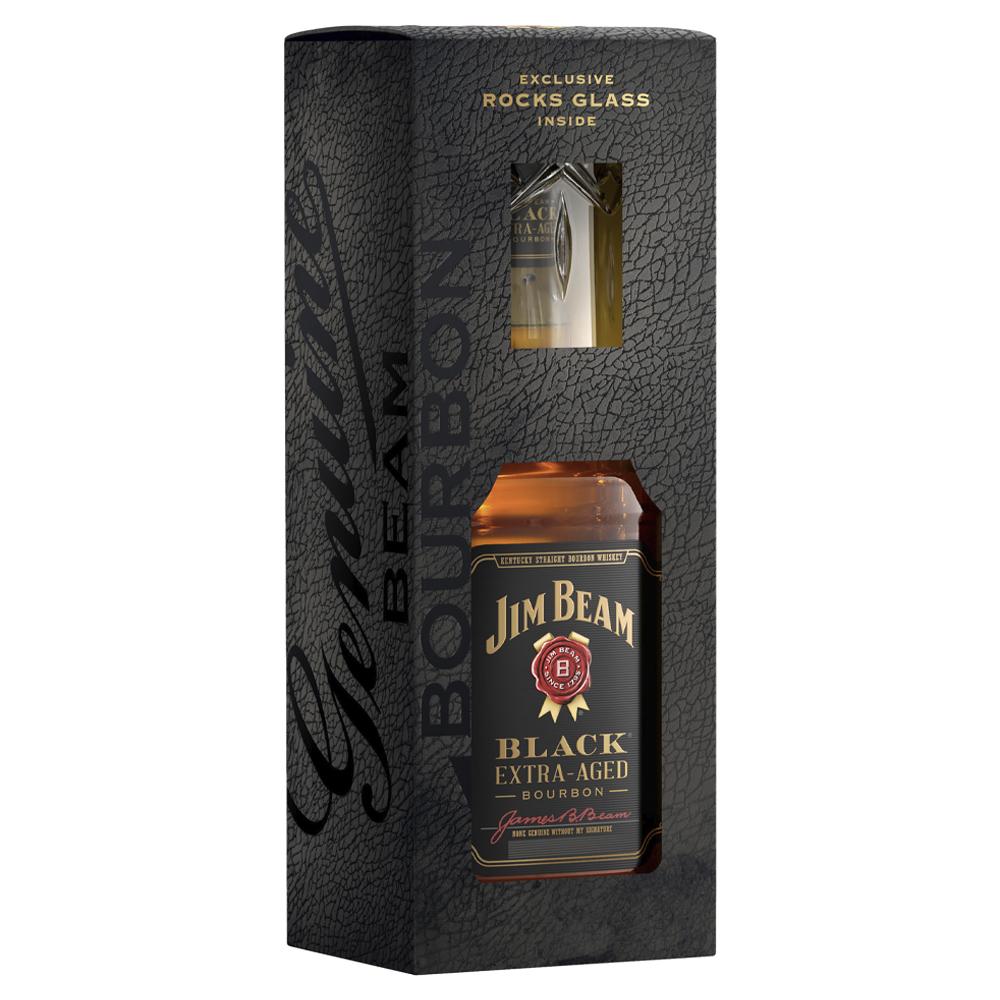 Buy Jim Beam Jim Beam Black Extra-Aged With Rocks Glass (700mL) at Secret Bottle