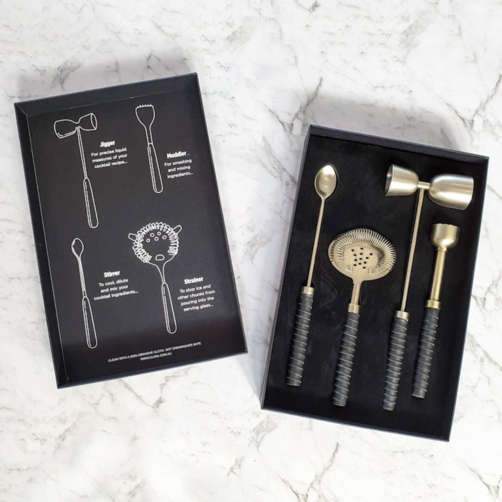 Buy Clinq Premium Leather & Brass Cocktail Toolkit at Secret Bottle